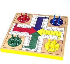 AMEROUS 12 بوصة لعبة لوح خشبي Ludo - ثعابين وسلالم ، 2 في 1 قابلة للعكس ، 1-4 لاعبين مجموعة ألعاب النرد العائلية للأطفال ، الكبار ، نسخة كلاسيكية على سطح الطاولة (معبأة في صندوق هدايا)، حيوانات