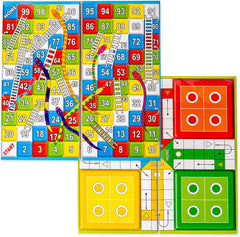 راتنا لعبة استراتيجية كلاسيكية على شكل ثعبان وسلالم صغيرة مع لودو 2 في 1 لرجال الاعمال الشباب