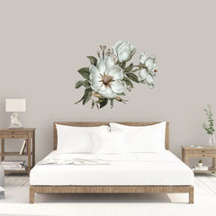 Three Ratels QC115 flowers wall sticker Classical Magnolia for home decoration wall sticker art for bedroom