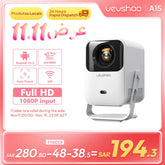 Vevshao A15 Smart Projector Portable Android 13 Projector Dual WiFi Auto Keystone Focus Pocket Beamer Home Meeting Video Cinema
