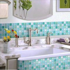 Mosaic Wall Tile Peel and Stick Self adhesive Backsplash DIY Kitchen Bathroom Home Wall Sticker Vinyl 3D