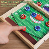 AIUAZA Rugby Fast Classic Slingshot Puck Game Wooden Air Hockey Board Games for Family Game Night or Friends Party,Table Games