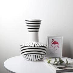 Black And White Geometric Vases