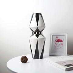Black And White Geometric Vases