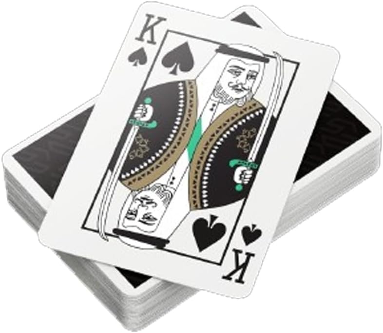 مجموعة ورق لعب فاخرة من حابا | تصميم رائع عالي الجودة | مثالية للخدع السحرية وألعاب البطاقات الأنيقة | إكسسوارات ملحقات بطاقات للبالغين | أسود قطعة واحدة، من هباء