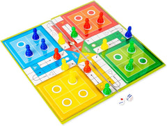 راتنا لعبة استراتيجية كلاسيكية على شكل ثعبان وسلالم صغيرة مع لودو 2 في 1 لرجال الاعمال الشباب