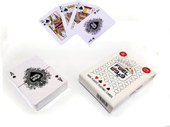 بطاقة لعب من فويل، اوراق كبير الحجم، بطاقات لعب بلاستيكية قياسية، مقاومة للماء، مضادة للكسر، سطح الكريستال، جودة عالية، بلاستيك ممتاز، بلوت فيول ابيض، بالغ