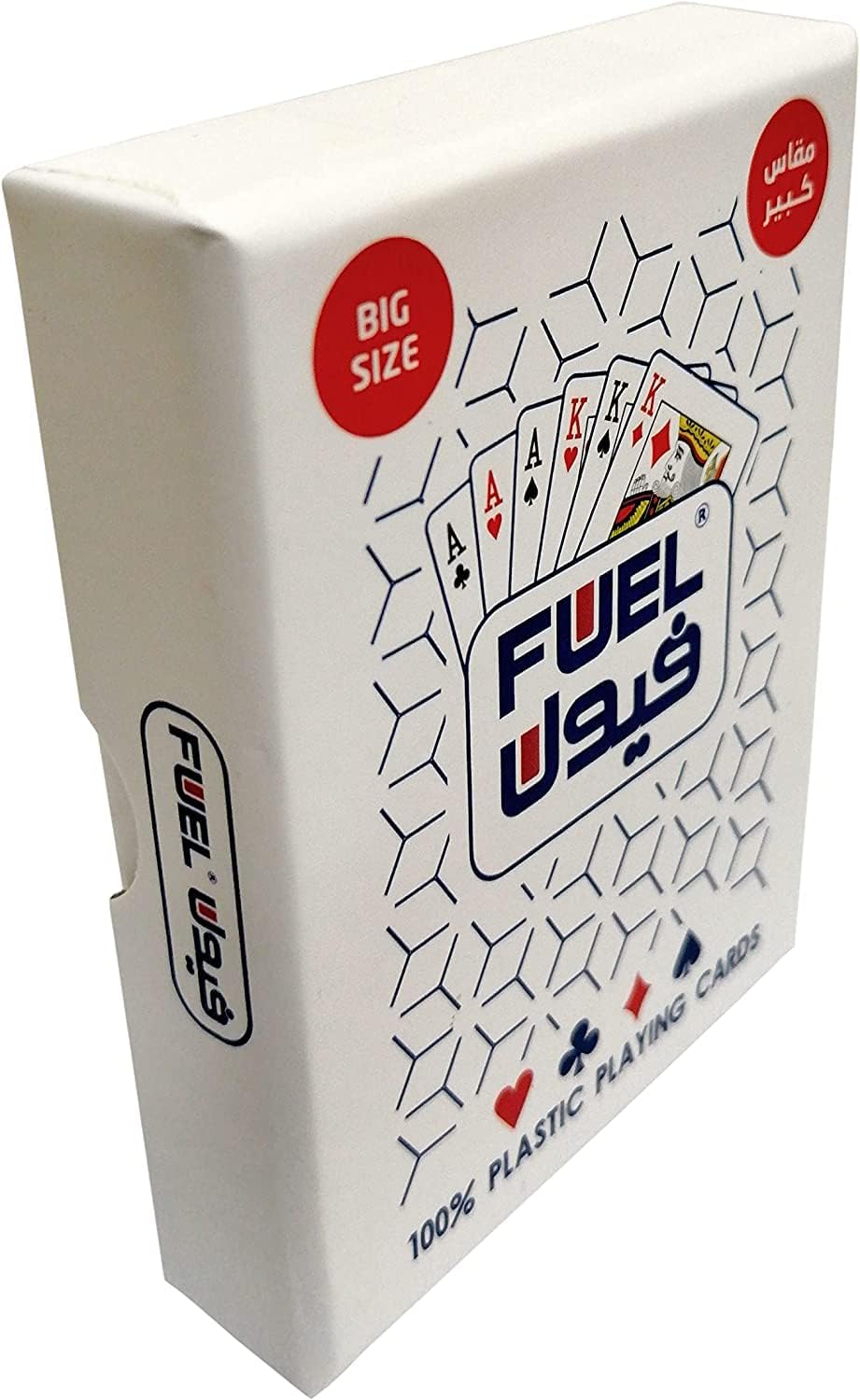 بطاقة لعب من فويل، اوراق كبير الحجم، بطاقات لعب بلاستيكية قياسية، مقاومة للماء، مضادة للكسر، سطح الكريستال، جودة عالية، بلاستيك ممتاز، بلوت فيول ابيض، بالغ