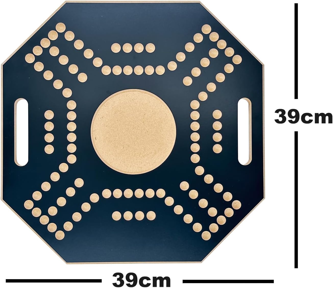 لعبة لوحية خشبية جاكارو، لـ 4 لاعبين مع كرات زجاجية وبطاقات، مقاس 39 × 39 سم، بلون بني، (استخدام باللغة الإنجليزية)، من فنز