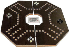 لعبة جاكارو لاربع لاعبين - لوح بني غامق كبير، جميع الاعمار