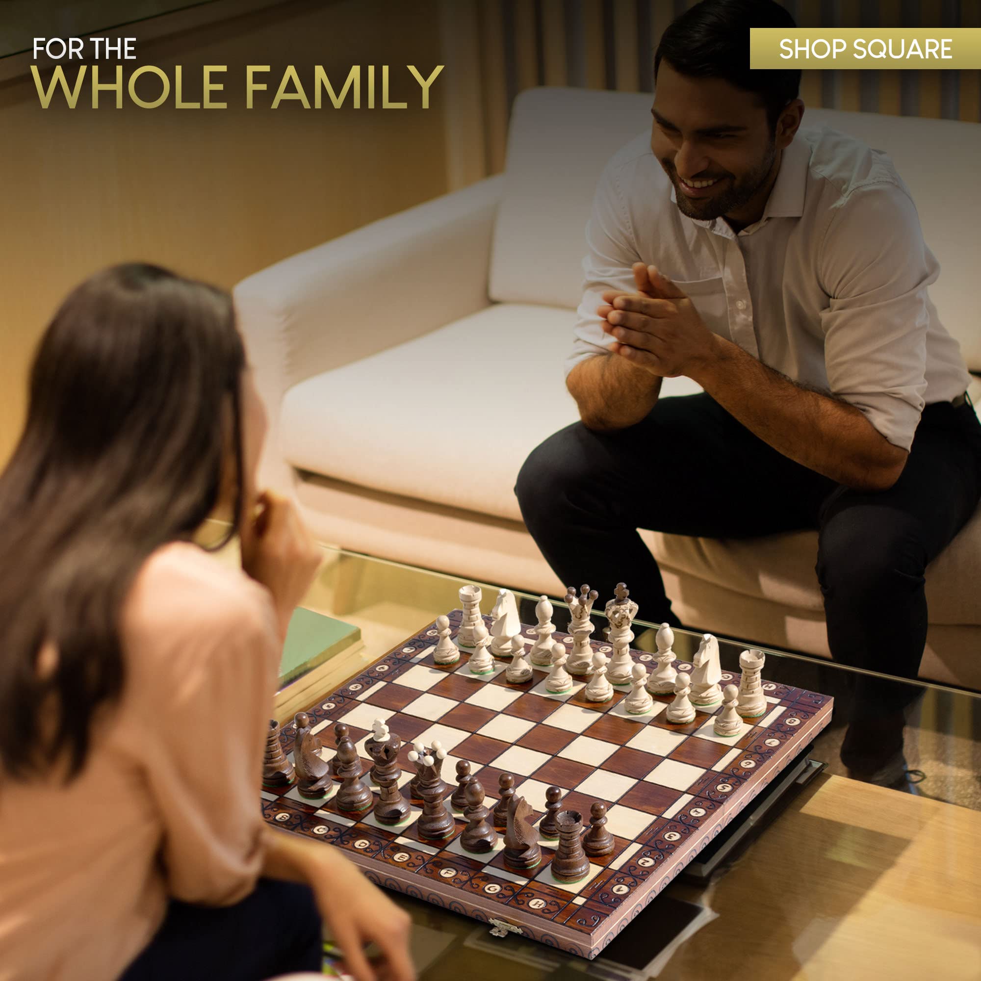 طقم شطرنج أمباسادور أوروبي مصنوع يدوياً من ويجيل - لوح خشب من خشب الزان والبتولا مقاس 21 بوصة مع قاعدة من اللباد - قطع شطرنج خشبية منحوتة وخشب سيكامور - حجرة داخل اللوحة لتخزين كل قطعة، 14 سنة فما فوق