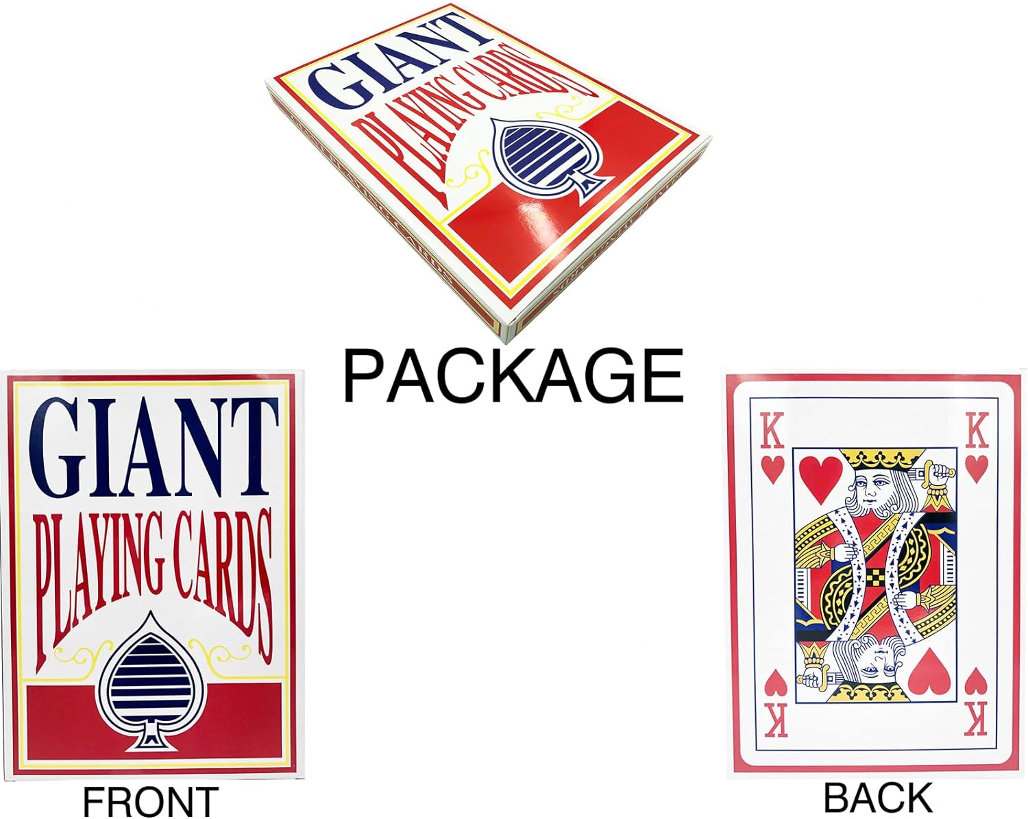 مجموعة كاملة مكونة من بطاقات لعب كبيرة ممتازة مقاس 8×11 انش من يوانهي، بالغ