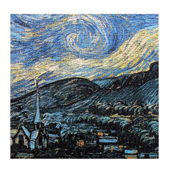 أحجية الصور المقطوعة لتخفيف الضغط من 1000 قطعة للبالغين - أحجية ورقية - ليلة مليئة بالنجوم للفنان فينسينت فان جوخ
