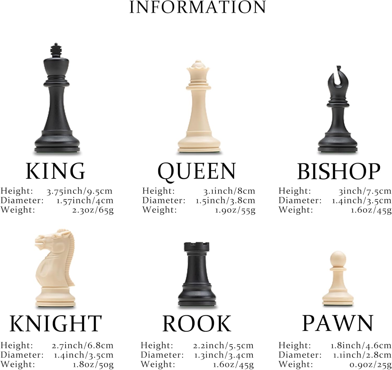 مجموعة لعبة شطرنج للبطولات بلوح سيليكون عالي الجودة وقابل للطي مقاس 51 × 51 سم مع قطع بلاستيك متينة رباعية الثقل وقطعة ملك بنمط ستونتون كلاسيكي بارتفاع 10 سم وشنطة تخزين من ايه اند ايه، 6 سنوات