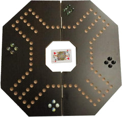 لعبة جاكارو لاربع لاعبين - لوح بني غامق كبير، جميع الاعمار