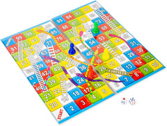 راتنا لعبة استراتيجية كلاسيكية على شكل ثعبان وسلالم صغيرة مع لودو 2 في 1 لرجال الاعمال الشباب