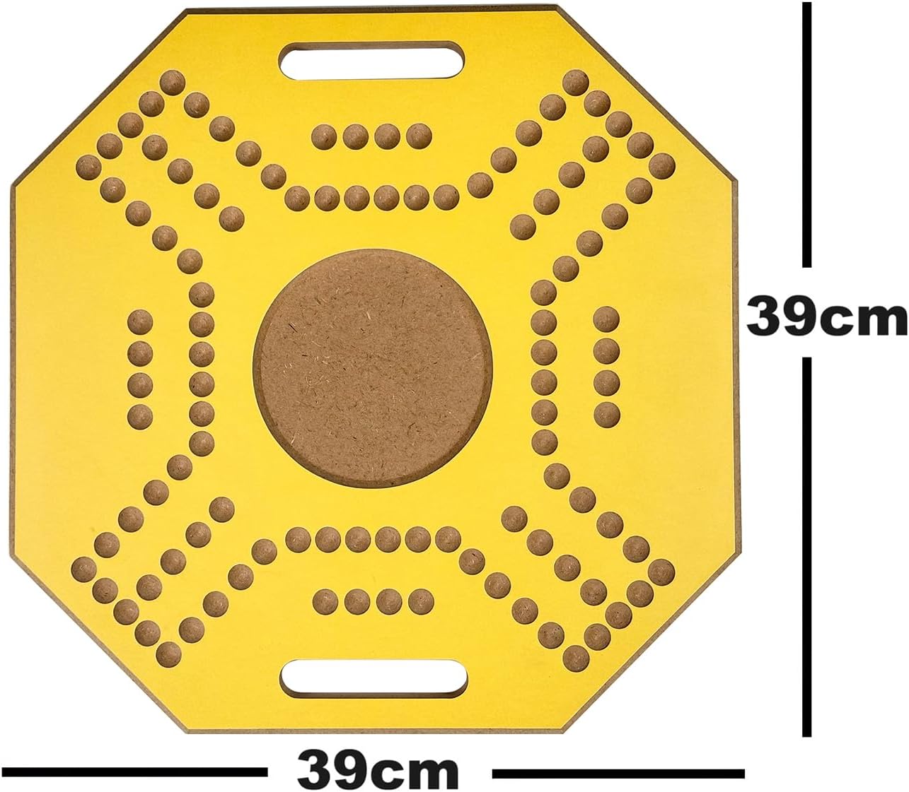 لعبة لوحية خشبية جاكارو، لـ 4 لاعبين مع كرات زجاجية وبطاقات، مقاس 39 × 39 سم، بلون بني، (استخدام باللغة الإنجليزية)، من فنز