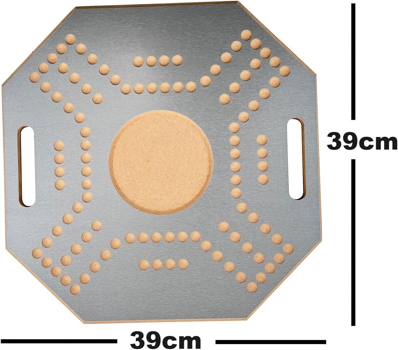 لعبة لوحية خشبية جاكارو، لـ 4 لاعبين مع كرات زجاجية وبطاقات، مقاس 39 × 39 سم، بلون بني، (استخدام باللغة الإنجليزية)، من فنز