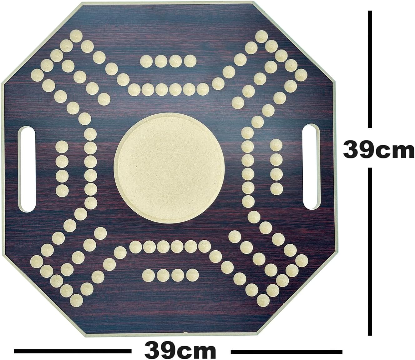 لعبة لوحية خشبية جاكارو، لـ 4 لاعبين مع كرات زجاجية وبطاقات، مقاس 39 × 39 سم، بلون بني، (استخدام باللغة الإنجليزية)، من فنز