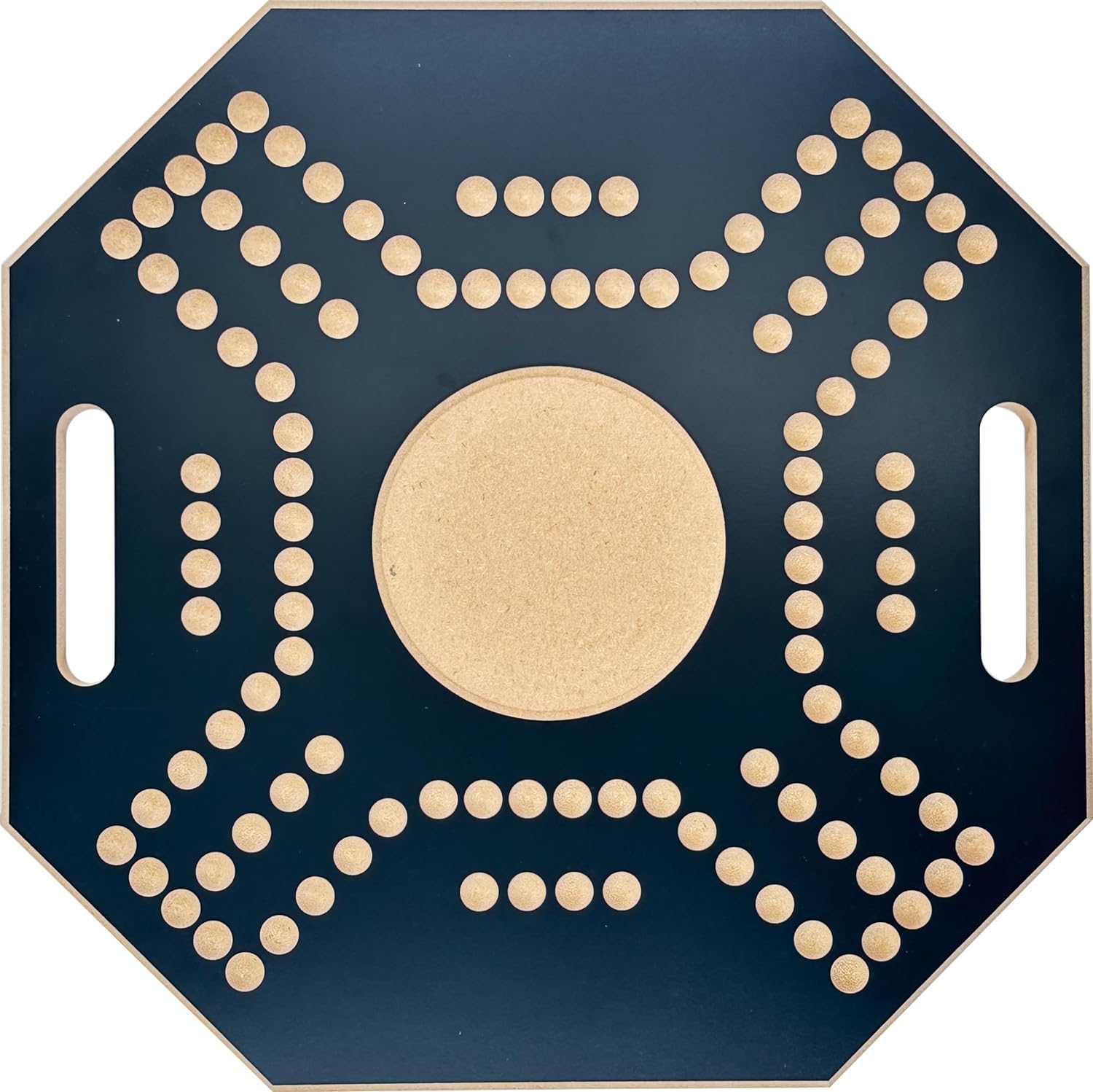 لعبة لوحية خشبية جاكارو، لـ 4 لاعبين مع كرات زجاجية وبطاقات، مقاس 39 × 39 سم، بلون بني، (استخدام باللغة الإنجليزية)، من فنز