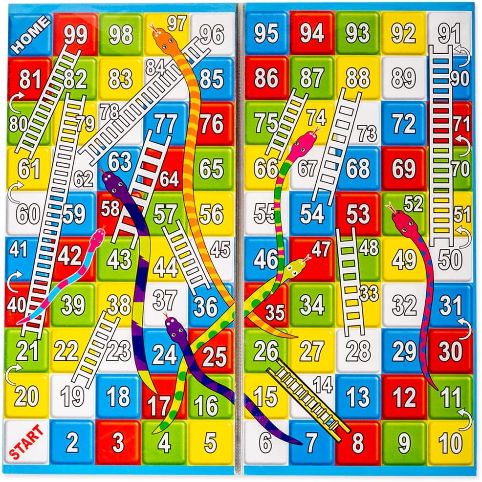 راتنا لعبة استراتيجية كلاسيكية على شكل ثعبان وسلالم صغيرة مع لودو 2 في 1 لرجال الاعمال الشباب