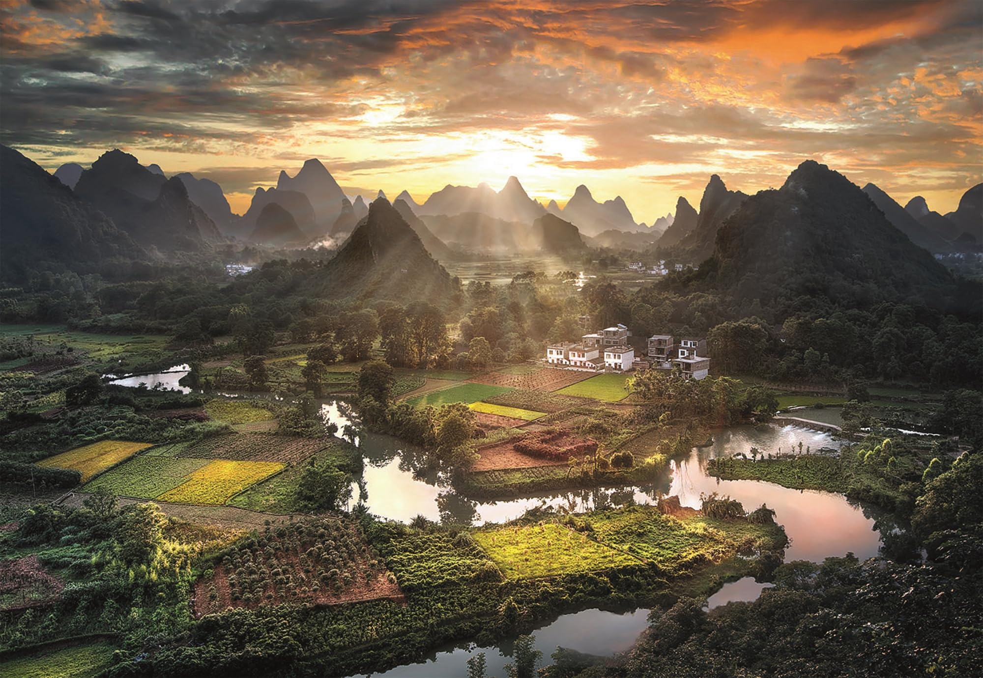 كليمنتوني بازل فيو اوف تشاينا 2000 قطعة (38.5 × 26.8 سم) - لعمر 14 سنة متعدد الالوان