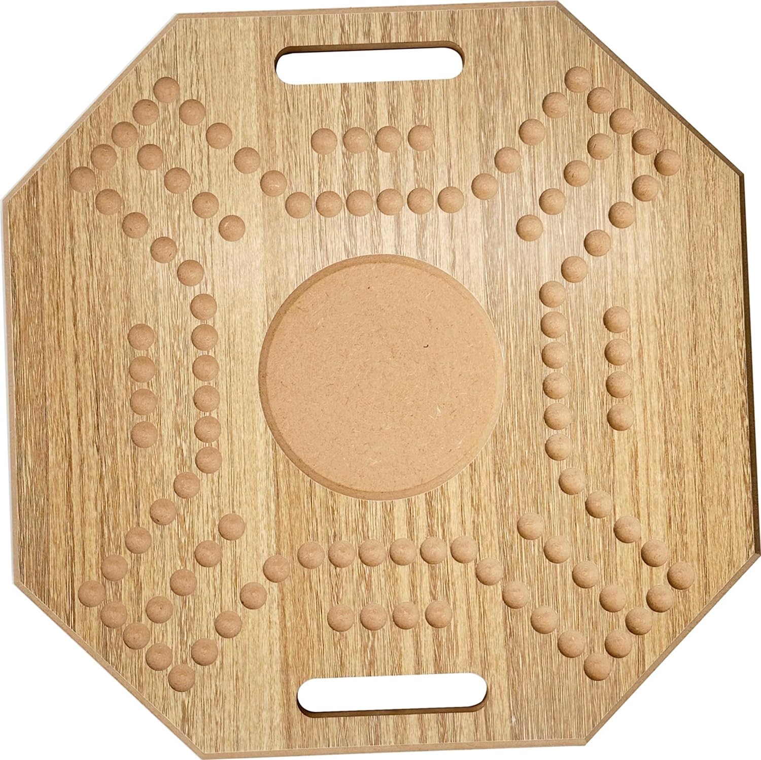 لعبة لوحية خشبية جاكارو، لـ 4 لاعبين مع كرات زجاجية وبطاقات، مقاس 39 × 39 سم، بلون بني، (استخدام باللغة الإنجليزية)، من فنز