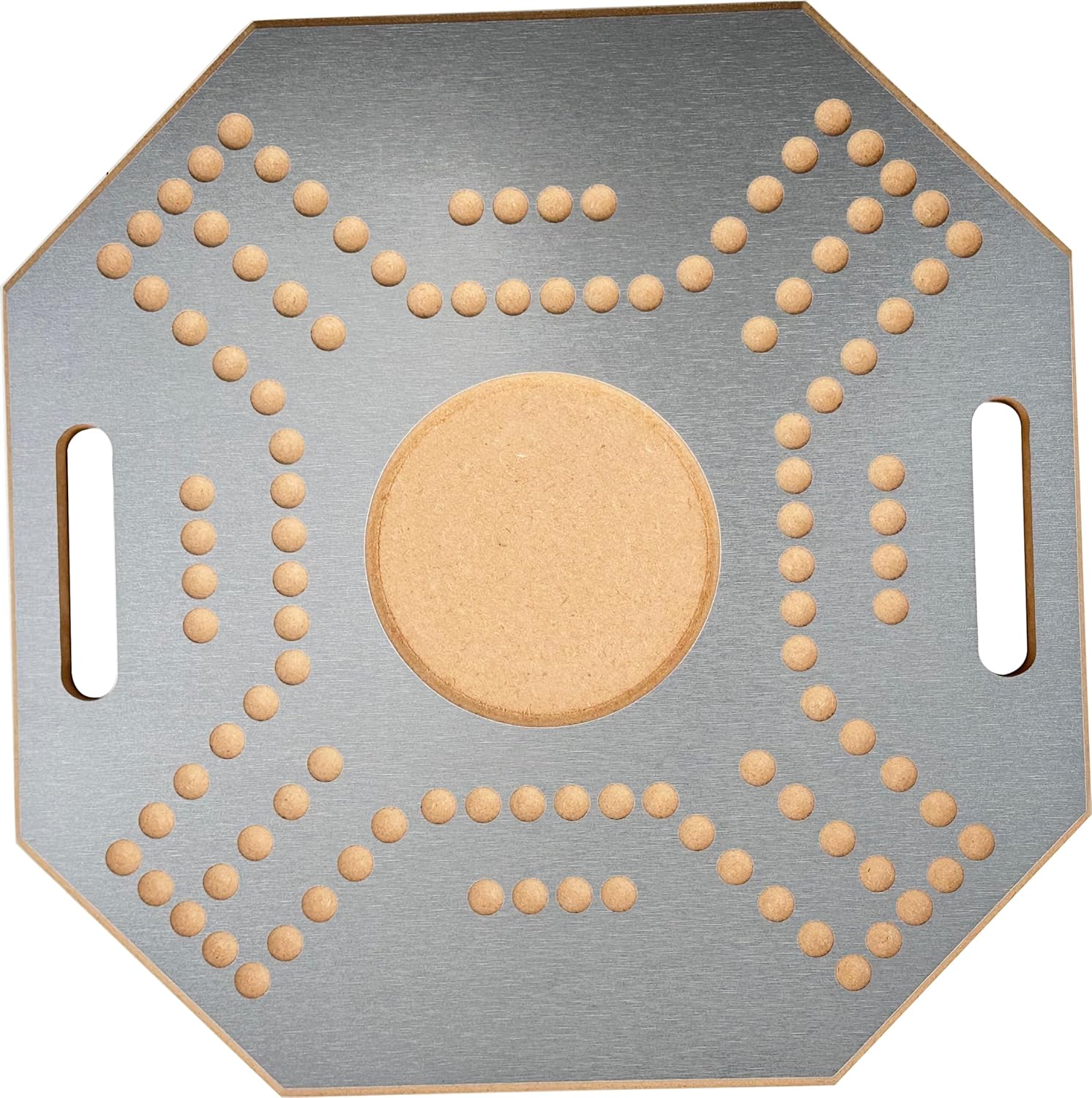 لعبة لوحية خشبية جاكارو، لـ 4 لاعبين مع كرات زجاجية وبطاقات، مقاس 39 × 39 سم، بلون بني، (استخدام باللغة الإنجليزية)، من فنز