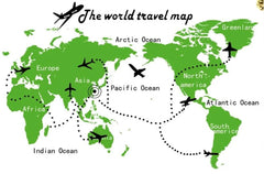 3D wallpaper green world map Stickers