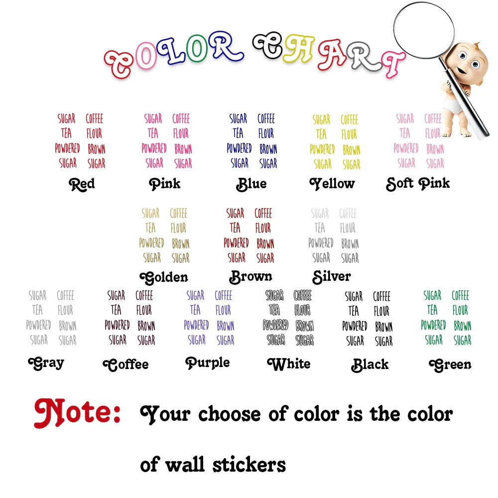 Kitchen Canister Stickers