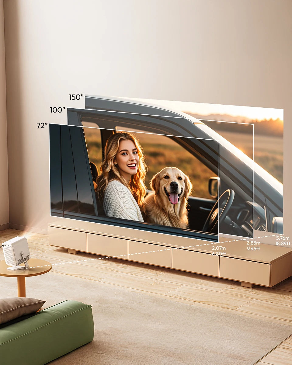 Vevshao A15 Smart Projector Portable Android 13 Projector Dual WiFi Auto Keystone Focus Pocket Beamer Home Meeting Video Cinema