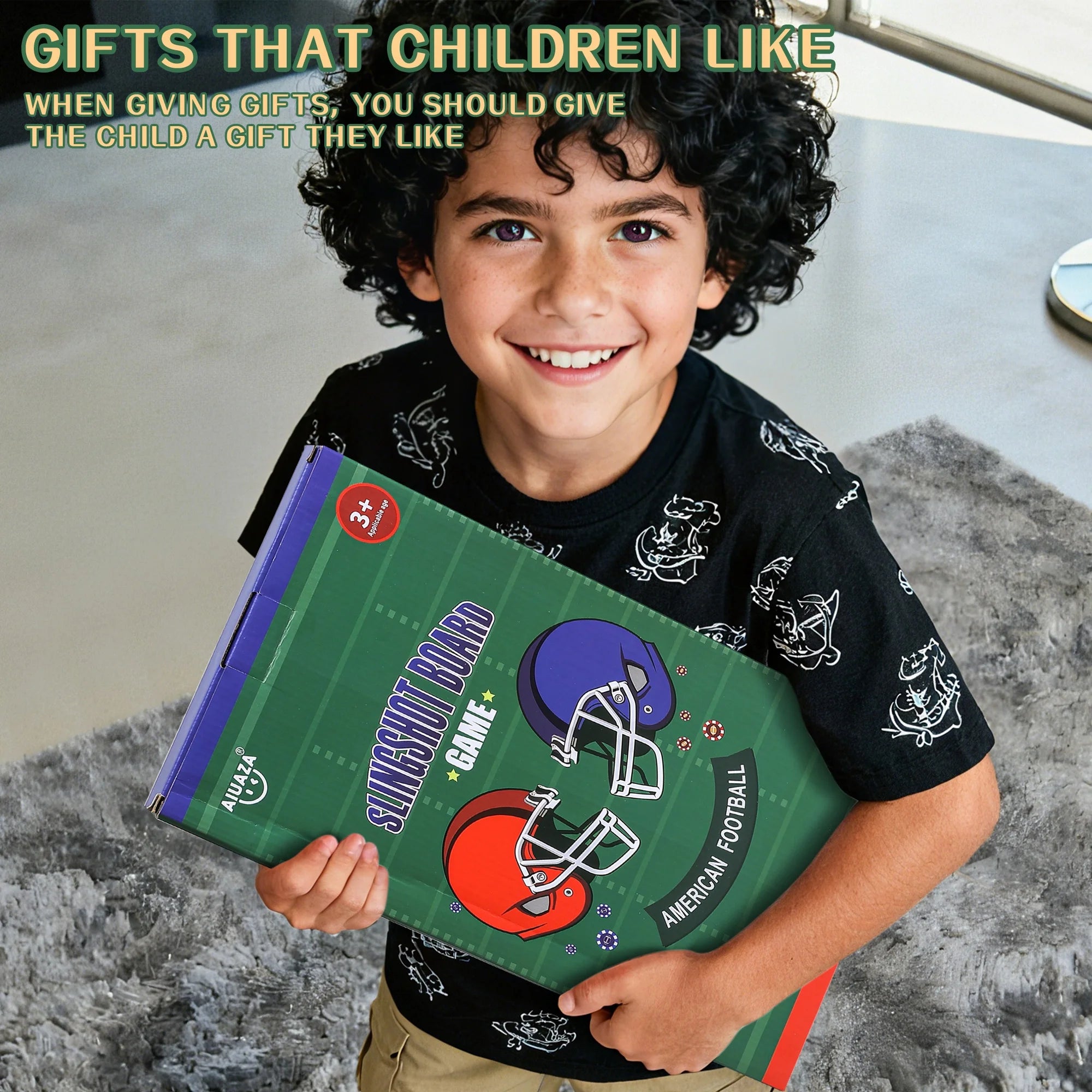 AIUAZA Rugby Fast Classic Slingshot Puck Game Wooden Air Hockey Board Games for Family Game Night or Friends Party,Table Games