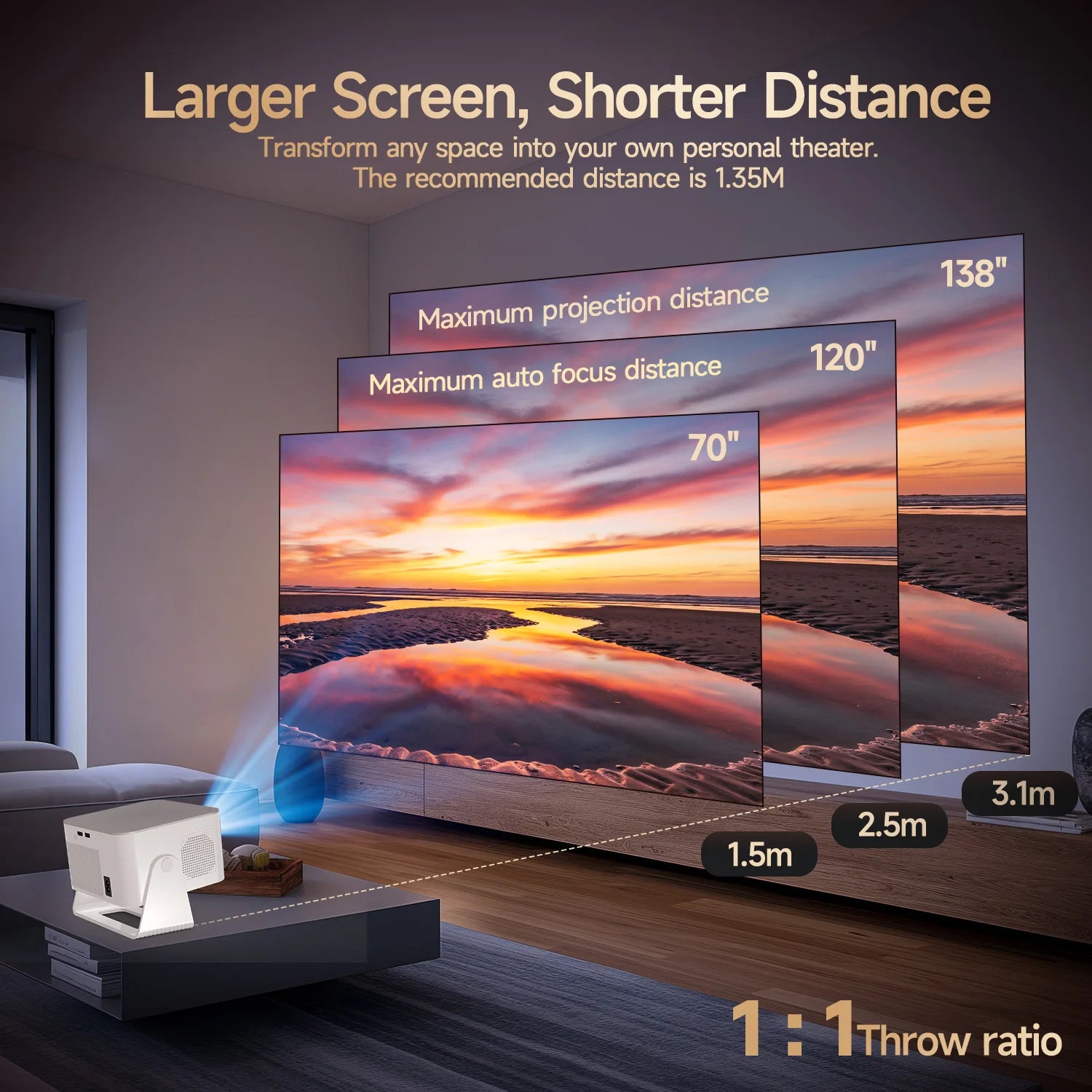 Magcubic Auto Focus Native1080P 900ANSI 8K Android14 Allwinner H726 HY350 Max Projector With Wifi6 BT5.4 Portable Movie Outdoor