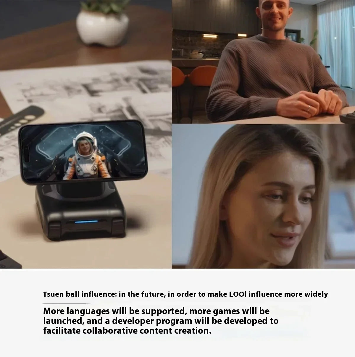 LOOI Emotional AI Companionship Wireless Charging Voice Dialogue Visual Recognition Children's Electronic Companion Rechargeable