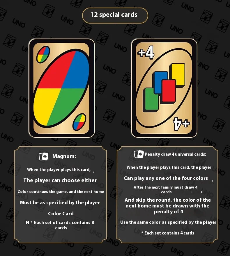 New Uno Wild Version Red Family Card Gam 112 Cards Travel-Friendly Makes A Great Game For 7 Year Olds And Up Toy In Stock