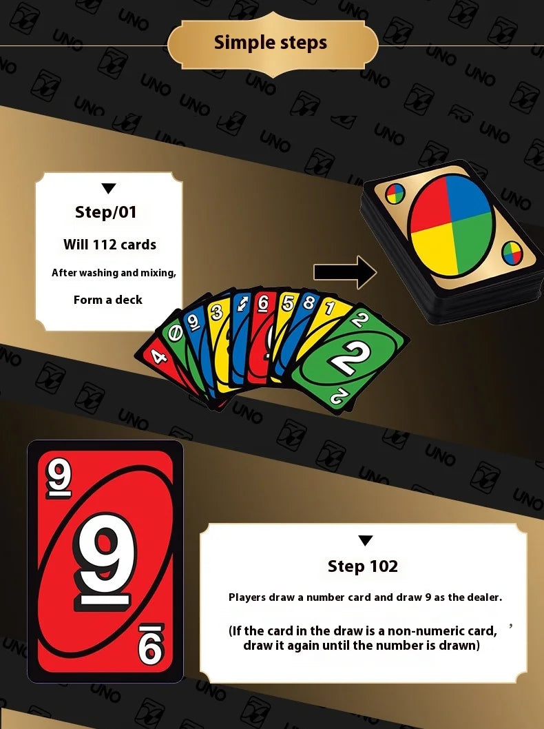New Uno Wild Version Red Family Card Gam 112 Cards Travel-Friendly Makes A Great Game For 7 Year Olds And Up Toy In Stock
