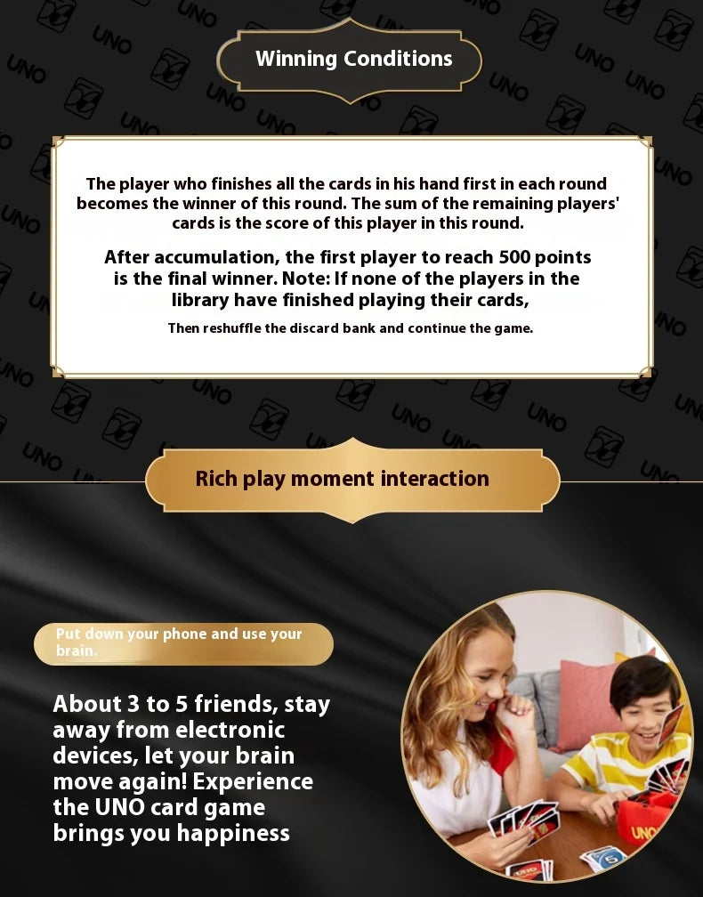 New Uno Wild Version Red Family Card Gam 112 Cards Travel-Friendly Makes A Great Game For 7 Year Olds And Up Toy In Stock