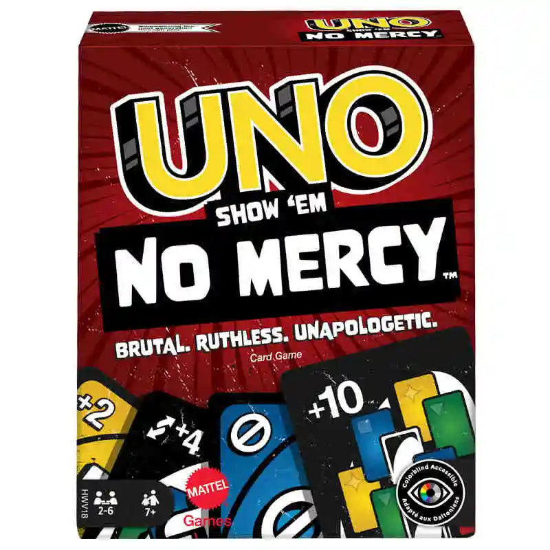 New Uno Wild Version Red Family Card Gam 112 Cards Travel-Friendly Makes A Great Game For 7 Year Olds And Up Toy In Stock