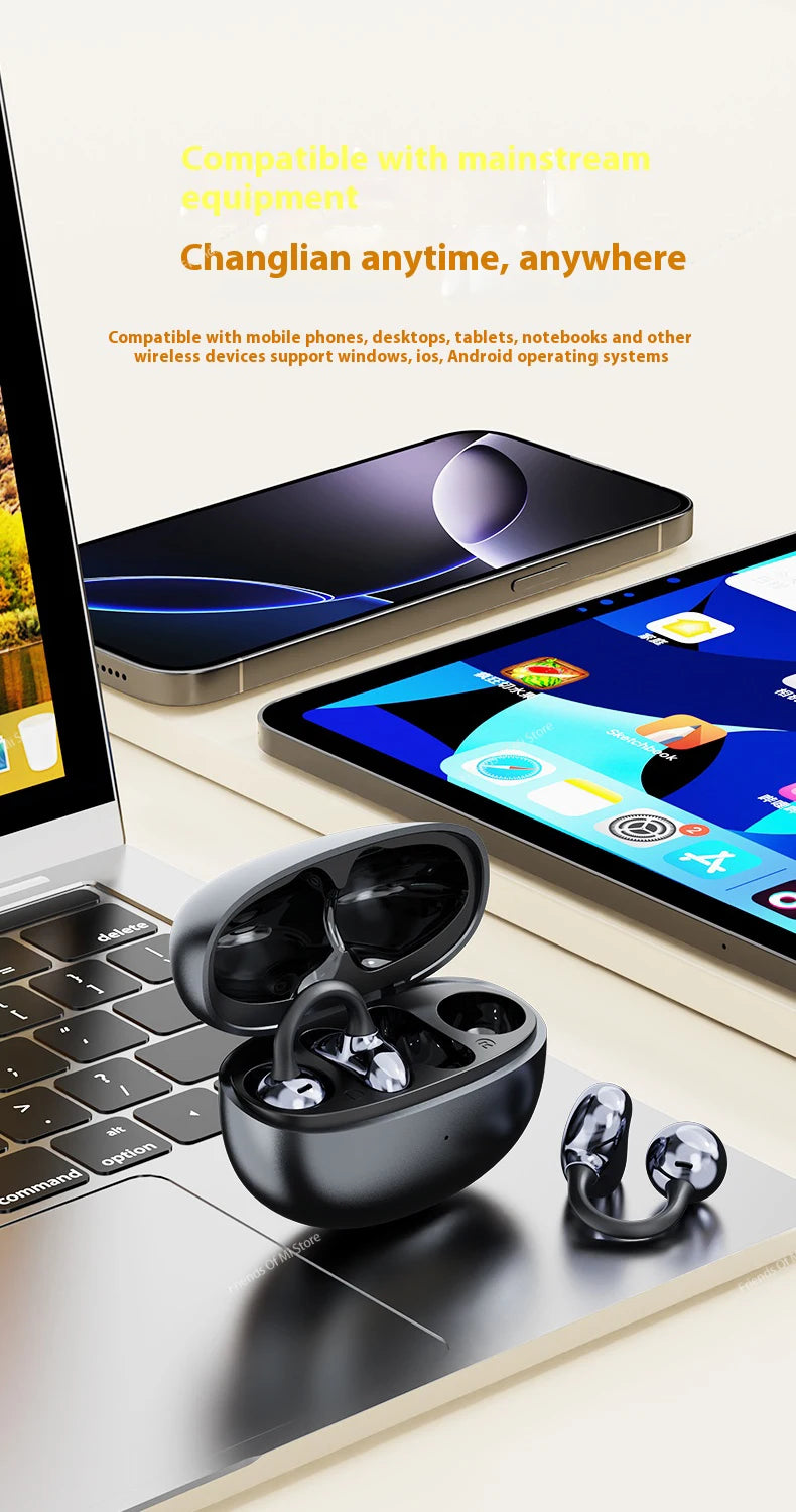 Xiaomi Wireless Bluetooth 5.4 Ear Clip Earbuds Sports Noise Cancelling Secure Fit Long Battery Life Waterproof Earphone with Mic