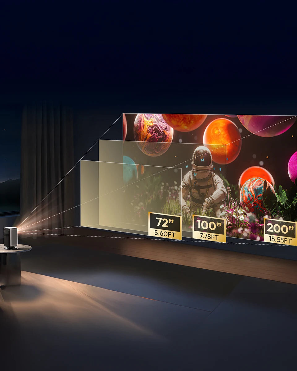 BYINTEK P70X Portable Mini Projector with Built-in Battery 4K Support 3D Wifi for Outdoor Movie Night Home Theater Projectors