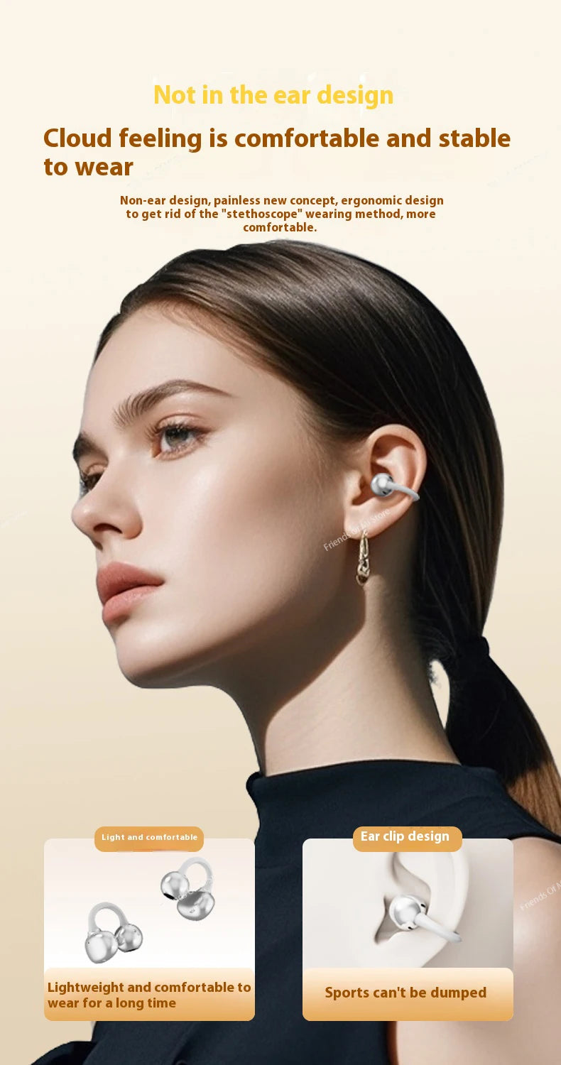 Xiaomi Wireless Bluetooth 5.4 Ear Clip Earbuds Sports Noise Cancelling Secure Fit Long Battery Life Waterproof Earphone with Mic