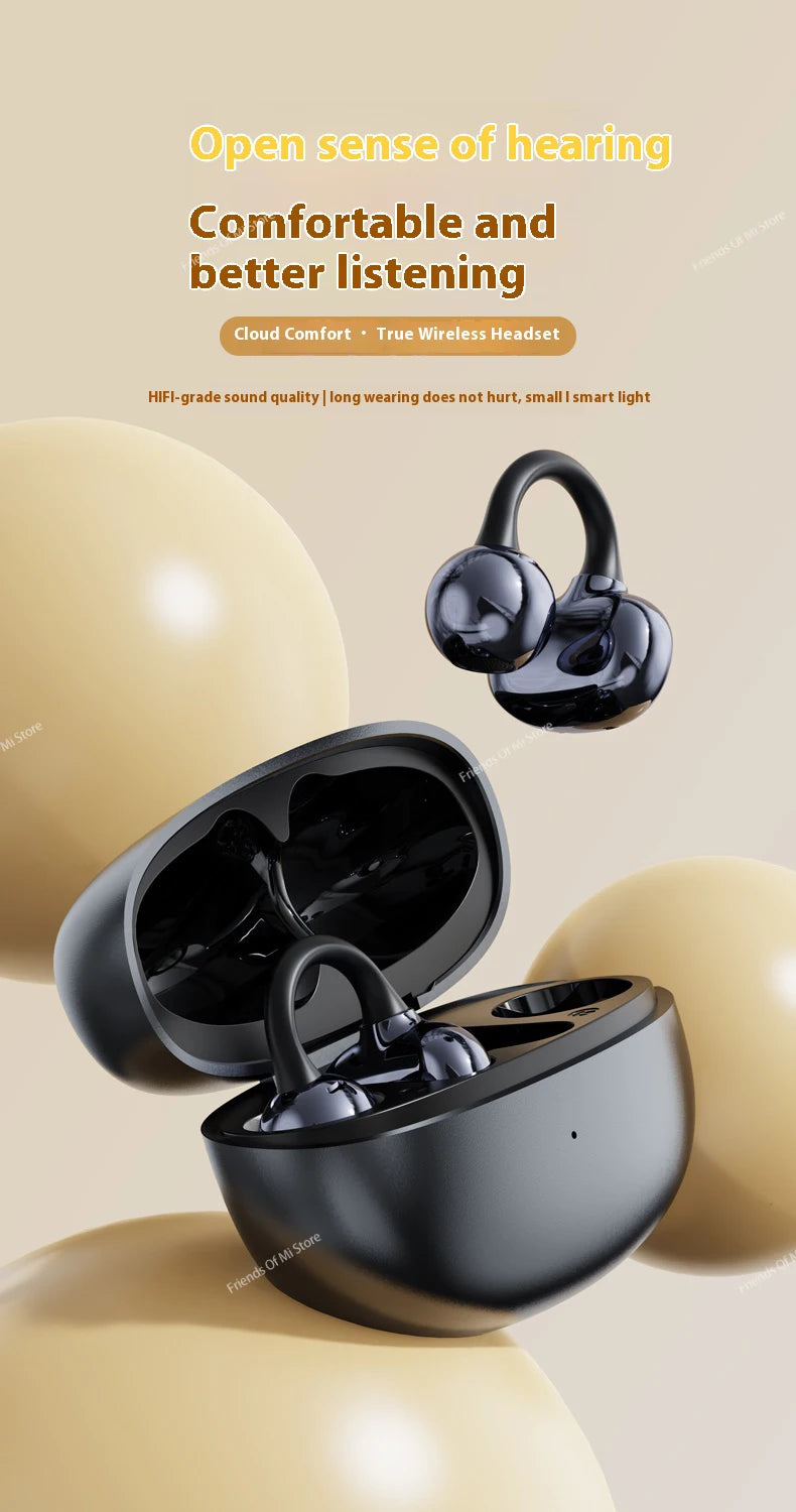 Xiaomi Wireless Bluetooth 5.4 Ear Clip Earbuds Sports Noise Cancelling Secure Fit Long Battery Life Waterproof Earphone with Mic