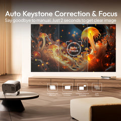 VEVSHAO A12 Projector Mini Portable  LED Video Android 13.0 WIFI 6 Mirror SmartPhone for 1080P 4K Video Home Cinema Projector