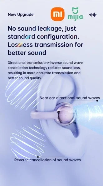 Xiaomi M91 Wireless Bluetooth Earphones with Bone Conduction Noise Reduction for High Definition Calls, Suitable for IOS and And