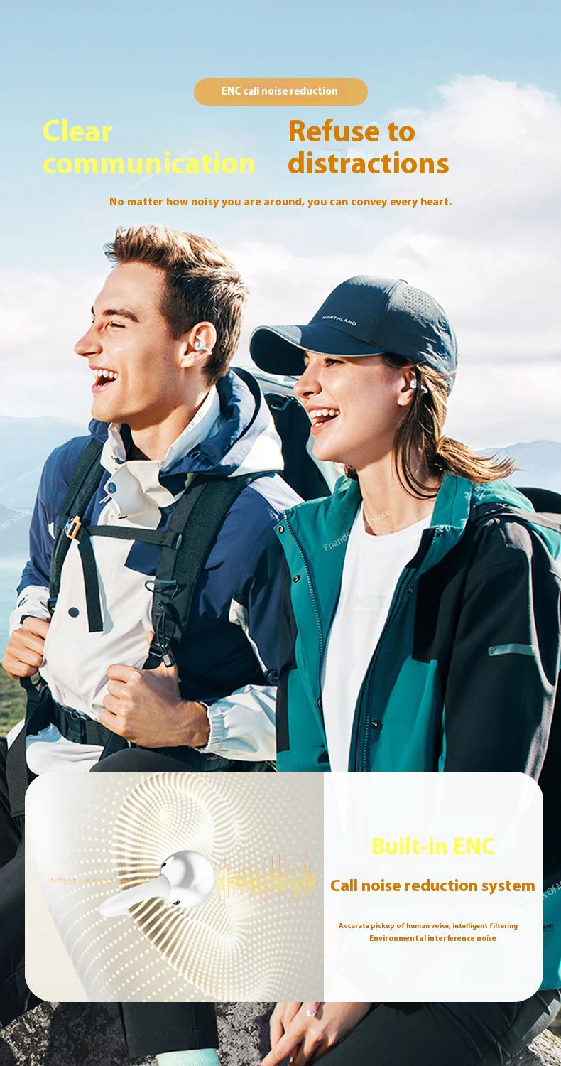 Xiaomi Wireless Bluetooth 5.4 Ear Clip Earbuds Sports Noise Cancelling Secure Fit Long Battery Life Waterproof Earphone with Mic