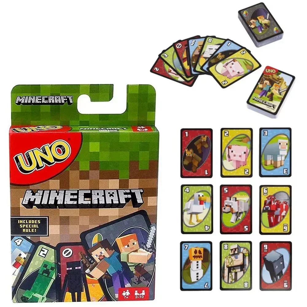 NEW **54styles UNO Minecraft Solitaire Multiplayer Entertainment Card Game Super Fun Parent-Child Interaction Puzzle Poker