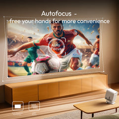 Vevshao A15 Smart Projector Portable Android 13 Projector Dual WiFi Auto Keystone Focus Pocket Beamer Home Meeting Video Cinema