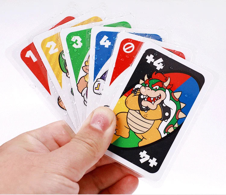 Genuine Mattel Games Uno Super Mario Card Game For Family Night Featuring Tv Show Themed Graphics And A Special Rule 2-10 Player