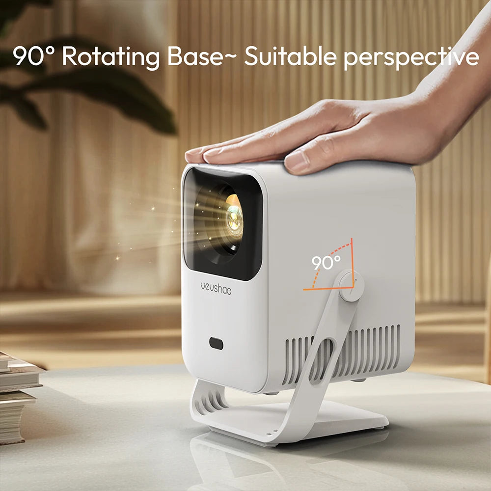 Vevshao A15 Smart Projector Portable Android 13 Projector Dual WiFi Auto Keystone Focus Pocket Beamer Home Meeting Video Cinema