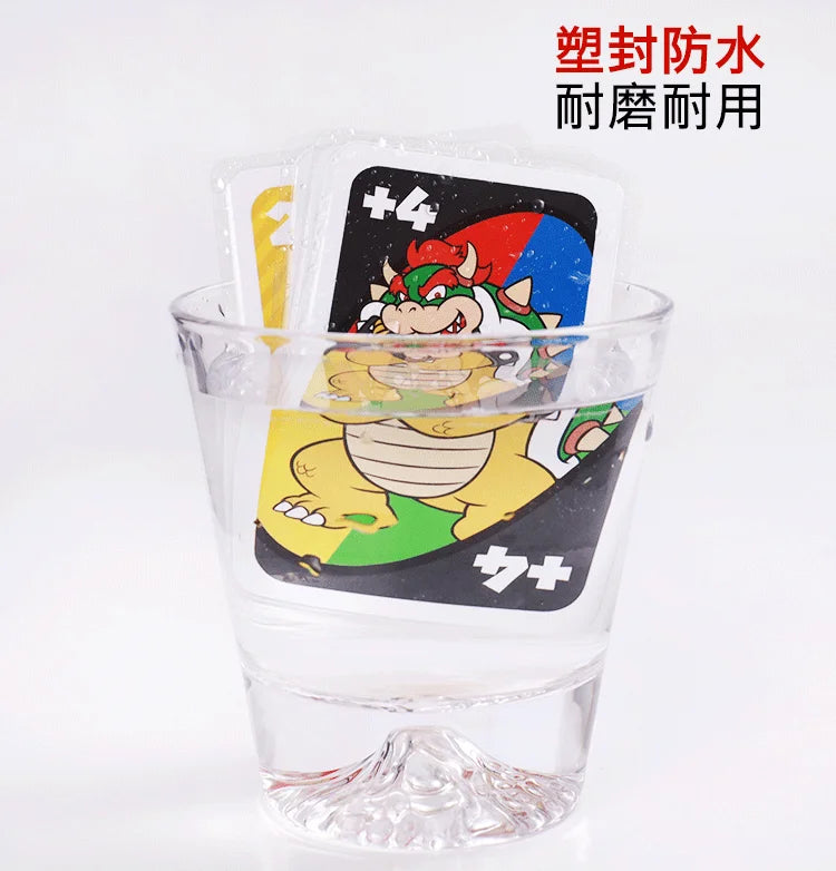 Genuine Mattel Games Uno Super Mario Card Game For Family Night Featuring Tv Show Themed Graphics And A Special Rule 2-10 Player